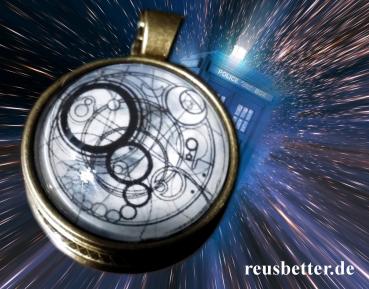 Doctor Who GALLIFREYAN Time Lord | HALSKETTE Glascabochon  Metall