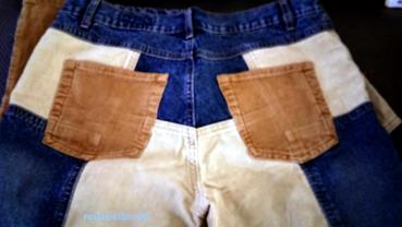 Patchwork Jeans Damen ☆ Damen Schlaghose ☆ genuine denim 98 ☆ Gr.L