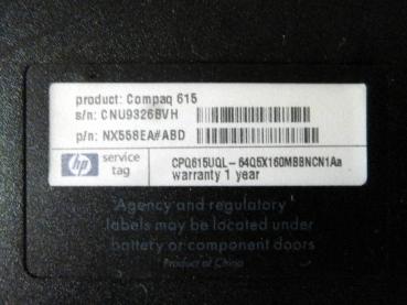 Hewlett Packard Compaq 615 Athlon X2 QL-64 2.1 GHz 2 Recycling Geräte