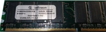 PC Arbeitsspeicher Infineon►512 MB DDR SDRAM►PC3200U►PC RAM