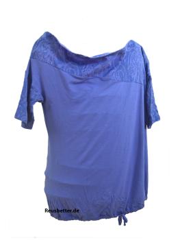 Damen Tunika Carmen Kurzarm Shirt intimissimi Bastell Blau