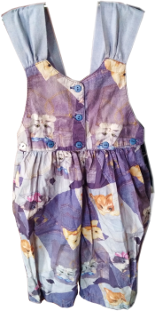 Kinder Latzhose Mädchen  Katzenbabys mit großer Zierschleife 98