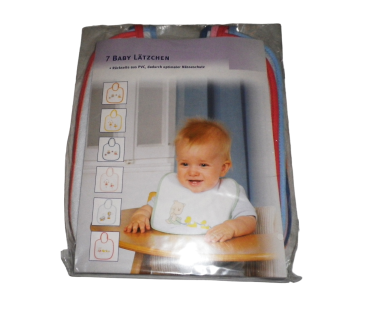 Baby - Kleinkinder Lätzchen Set 7Tlg. - PVC Rückseite