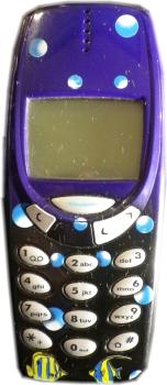 NOKIA 3310 Retro Handy | Blau mit Fischen | Klassisch/Candy-Bar | DualBand | Simlock Frei