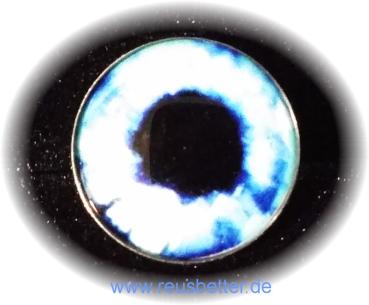 Silber Ohrstecker Iris Auge Blau | Edelstahl  | Glas Cabochon | Silber