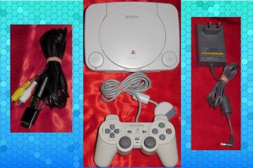 Playstation 1 SLIM PS One SLIM Konsole SCPH-102 Kabel & Kontroller