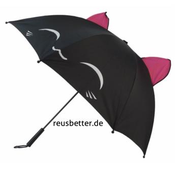 Nemu Neko Regen-Stockschirm mit Ohren Kawaii | 72 cm Lang | Ausgefallene Regenschirme