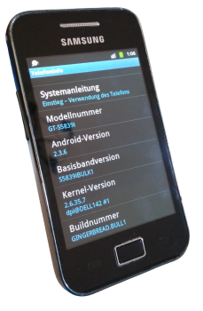Samsung Galaxy Ace GT-S5839I Smartphone | 5 MP | 3.5 Zoll | Android  | Onyx Black