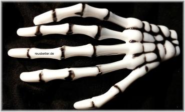 Skull Punk Gothic Haarklemme Skelett Bones Weiß