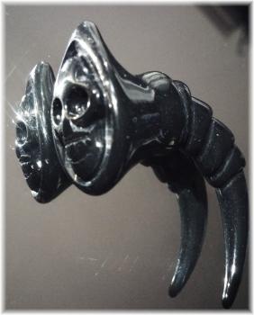 Skull Bones | Spirale Plug Horn Ohr Piercing | Black | 4 - 12 mm
