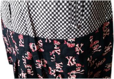 Damen Punk/Gothic Sommer Rock Skull /Bones Totenköpfe L