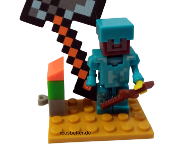 Schlüsselanhänger Minecraft Motiv Motiv Steve Kristallrüstung Sammel Box Set