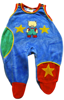 Baby Strampler Jungen Blau Rot Stars 62/68 gebraucht