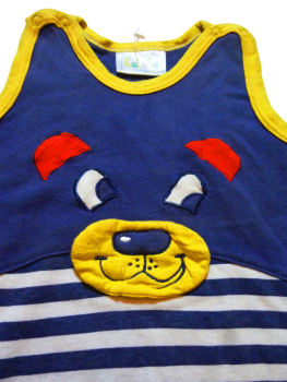 Preview: LaLeLu Strampler Jungen 62-68 Blau Teddy