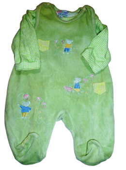 Kleinkinder Baby Strampler ☀ 2 Teiliges Baby Erstlingsset ☀ gr. 56 ☀ Lindgrün