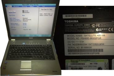 Toshiba Satellite A80-168 Notebook | 1,73 GHz | 15 Zoll