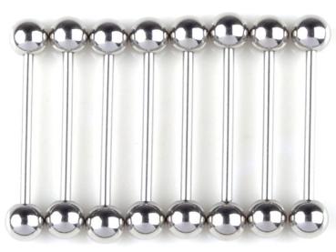 Barbell Zungen Brustwarzen Piercing 16G - 1.4mm Edelstahl