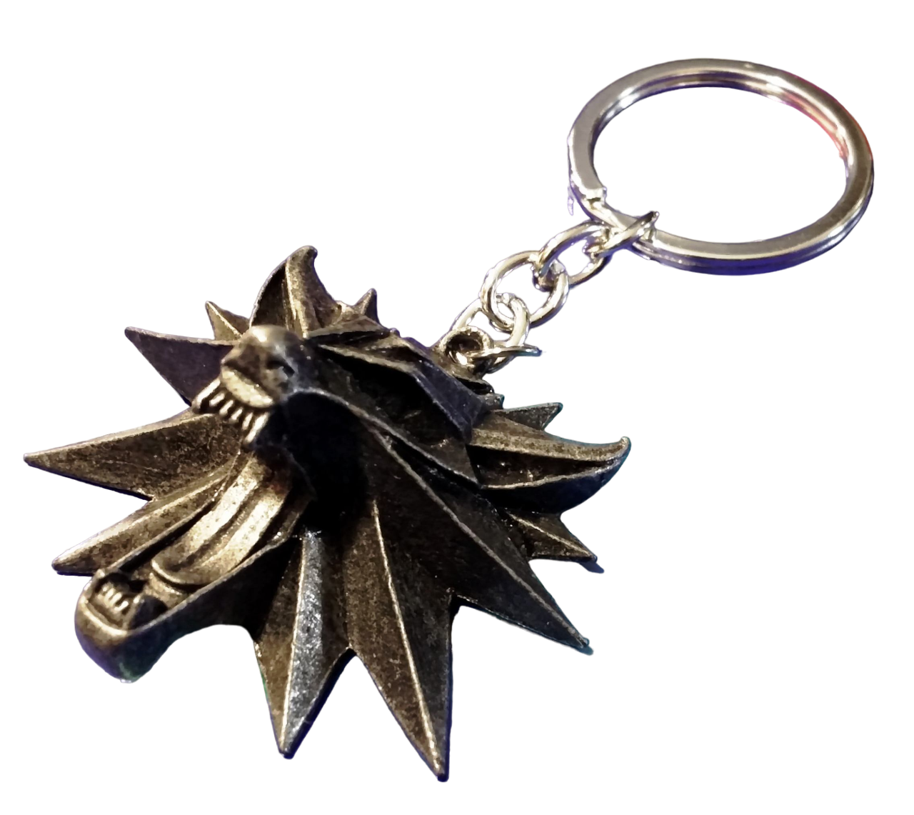 ABYSTYLE The Witcher 3D Schlüsselanhänger – Wolfsschule-Emblem, Mehrfarbig, Ca. 3,8 Cm Groß