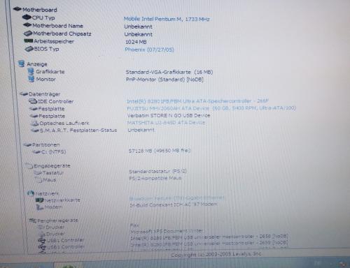 Acer Extensa 4101WLMi - 200 Laptop |Intel M Pentium 1.60GHz | 1.5 GB RAM | 15,4 Zoll