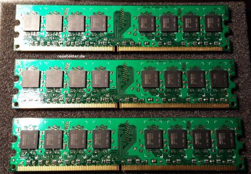 PC Arbeitsspeicher Aeneon 3 GB 3x1 GB  DDR2-800 RAM PC2-6400U  PC RAM