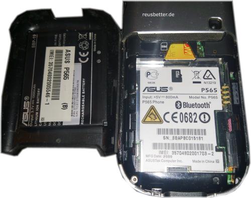 ASUS P565 Smartphone 〄 Windows Mobile 〄 WLAN 802.11b/​g, Bluetooth 〄 Simlock Frei