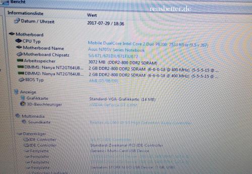 ASUS X75SV-TY095C | Intel DualCore i2 2,53 GHz | 1 TB HDD | 4 GB RAM | 17,3 Zoll