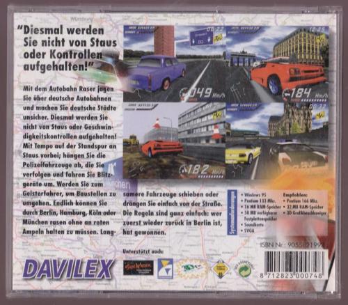 AUTOBAHN RASER PC-SPIEL OHNE REGELN GNADENLOS ÜBER DEUTSCHE AUTOBAHNEN
