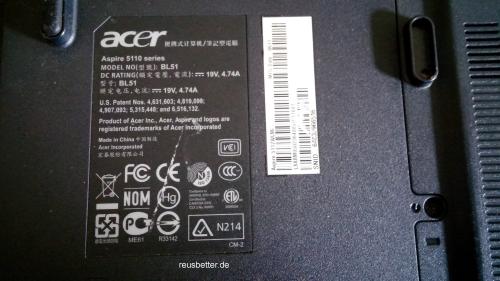 Acer Aspire 5112WLMi BL515 | 1,8 GHz |15,4 Zoll | DVI - Recycling Gerät