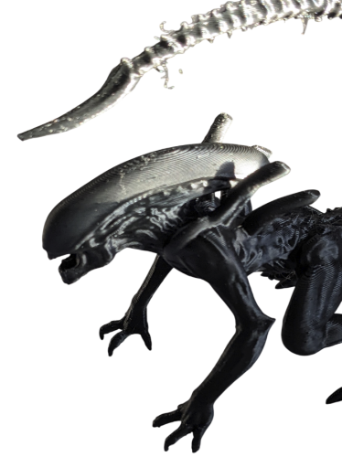 Alien Sammler Figur 3D Skulptur Schwarz Sci-Fi