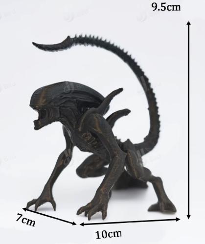 Alien Sammler Figur 3D Skulptur Schwarz Sci-Fi