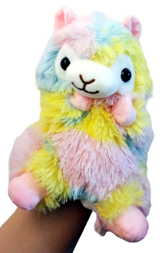 Alpaca Handspieltier Rainbow Plüsch Handpuppe Alpaka