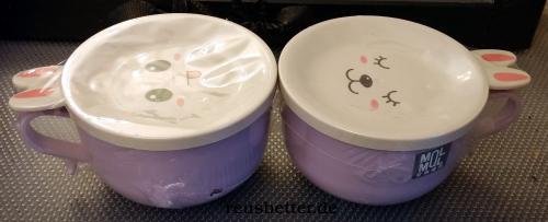 Ramen Schüssel Set | Süßer Hase | Edelstahl - Box |  Farbenwahl