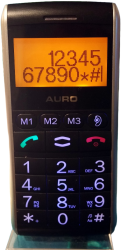 Auro M101 Großtasten Senioren Handy | SOS-Funktion, Medizin-Einnahme-Erinnerungsfunktion | Simlock Frei