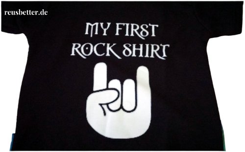 Kinder Body  シ MY First Rock Shirt  シ Schwarz