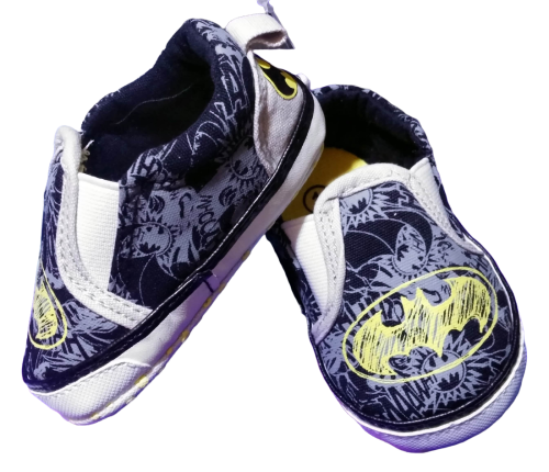 Baby Motiv Lernlaufschuhe ✪ Batman Baby Schuhe Slippers ✪ Comic Styl