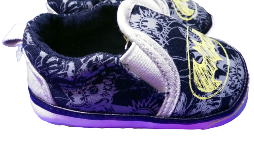 Baby Motiv Lernlaufschuhe | Batman Baby Schuhe Slippers | Comic Styl