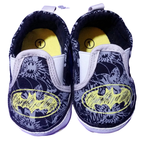 Baby Motiv Lernlaufschuhe ✪ Batman Baby Schuhe Slippers ✪ Comic Styl