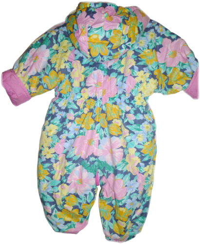Schneeanzug Kleinkinder Rosa Blumen Einzelstück größe 80