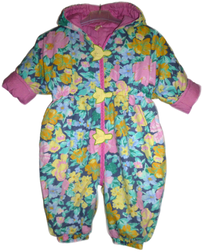 Schneeanzug Kleinkinder Rosa Blumen Einzelstück größe 80