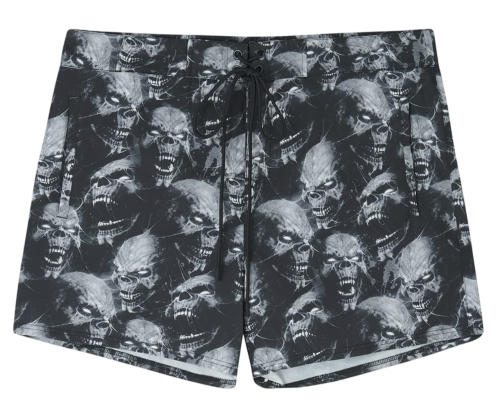 KILLSTAR Dark Depths Badehose Herren 3XL – Skull Gothic