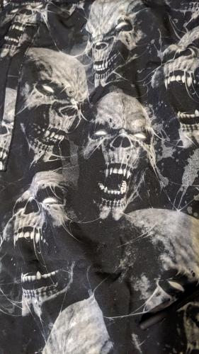 KILLSTAR Dark Depths Badehose Herren 3XL – Skull Gothic