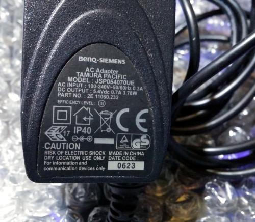 Benq-Siemens ☛Tamura Pacific JSP054070UE Netzteil ☛ 5.4 Vdc