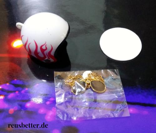 Biker Badeente mit Dämonen Helm und Brille Deko Entchen Auto - Bike Sammeln