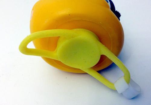 Biker Badeente mit Dämon Helm und Licht Deko Entchen Fahrrad - Bike