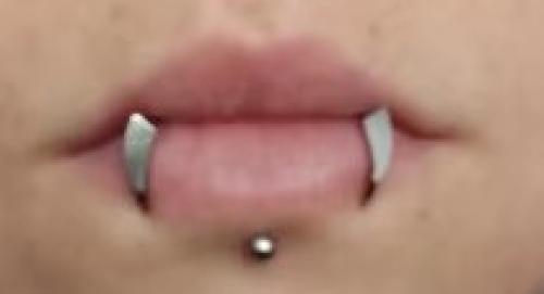 Vampir Zahn Fangs - Labret Fake - Edelstahl