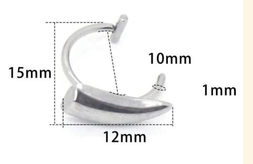 Vampir Zahn Fangs - Labret Fake - Edelstahl