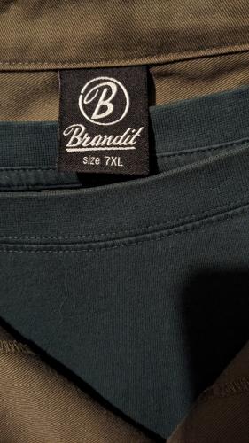 Brandit Männer Kurzarm Hemd -  Herren Hemd Übergröße 7 XL Kaki