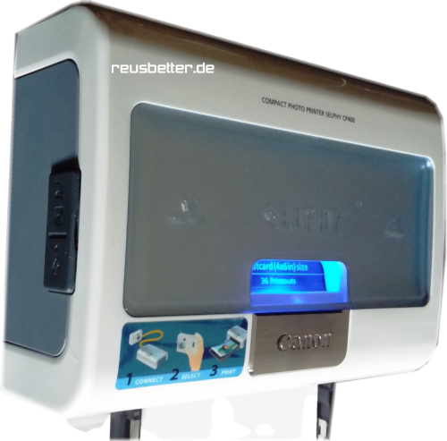 Canon Compact Photo Drucker Selphy CP400 Fotodrucker (Thermosublimation, Format 10x15cm)