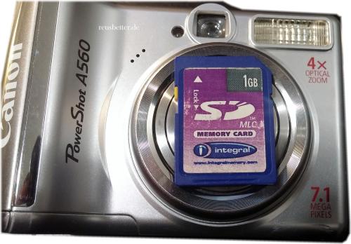 Canon PowerShot A560 7,1 MP | Digitalkamera | Silber | 1GB SD Karte | 4x Zoom