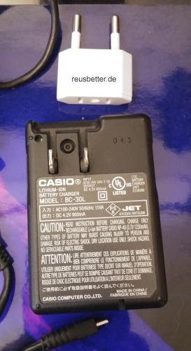 Casio BC-30L | Exilim EX-2750 Akku Ladegerät